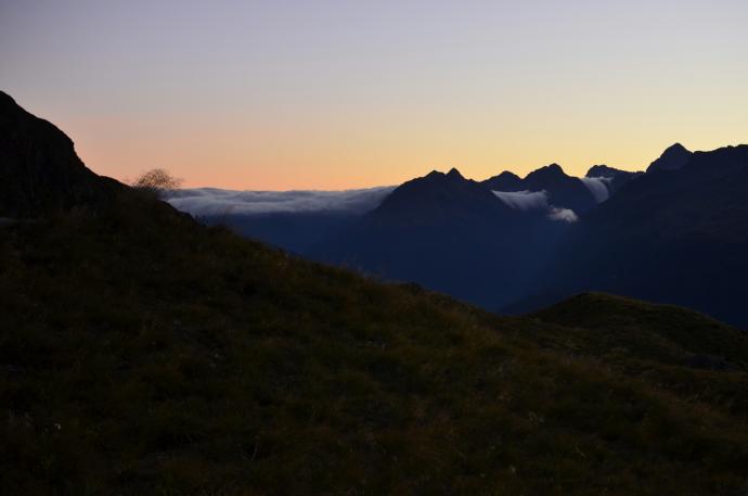 Wschód słońca z Przełeczy Harrisa