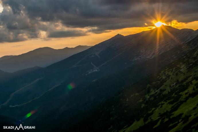 Zachód słońca nad Chopokiem.