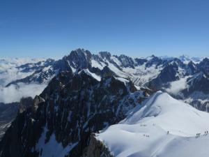 Widok z Aiguille du Midi, Alpy Francuskie