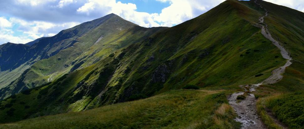Dudowa Przełęcz z widokiem na Starorobociański i Kończysty