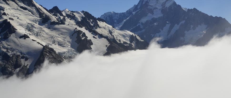Mount Cook ponad chmurami